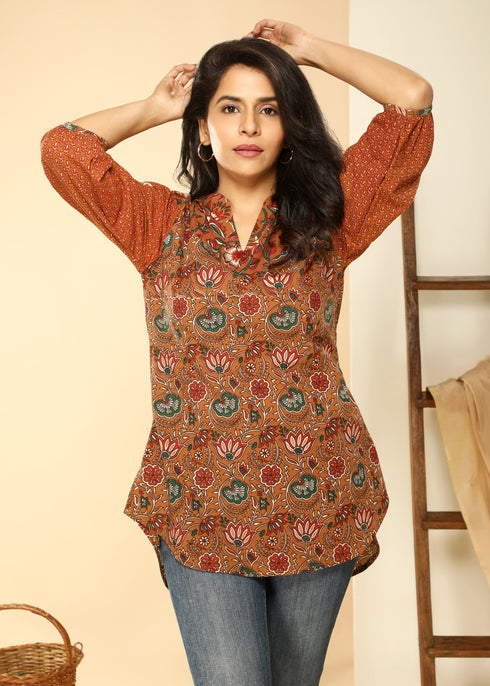 BROWN COTTON TOP